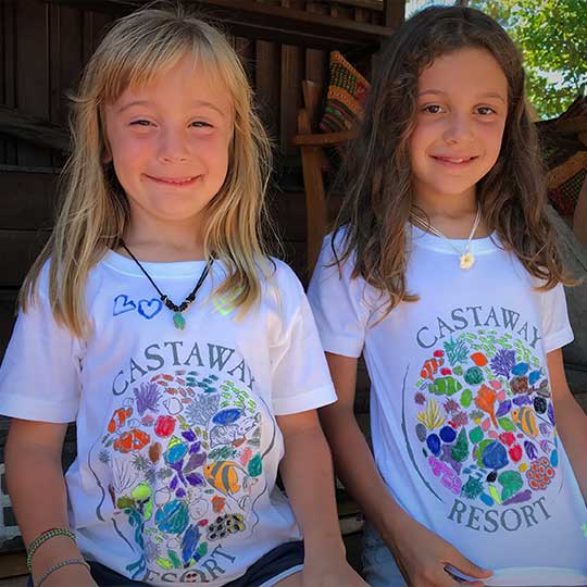 DIY t-shirts from Castaway resort