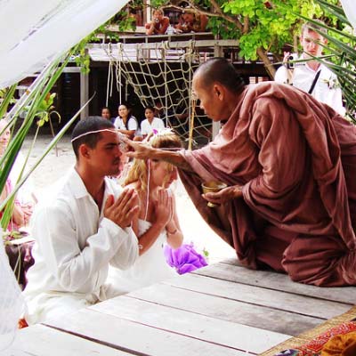 Thai blessing by Local Monks